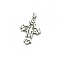 PE001205 Sterling silver pendant orthodox cross solid 925 Empress